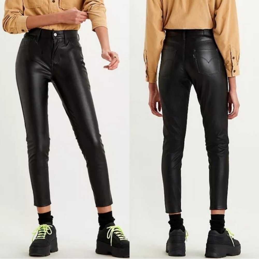 Levi's 720 Faux Leather Pants Premium Women's Skinny Size 27